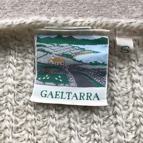 Gaeltarra Vintage Women’s Chunky Knit Oversized Wool Cardigan Cream Size S / M - Picture 3 of 12