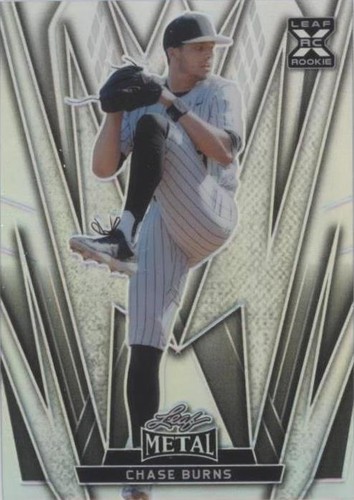 2025 Leaf Metal Baseball Chase Burns Auto 1st Round Gems RED 14/15 
