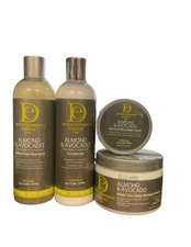 DESIGN ESSENTIALS® ALMOND AVOCADO Detangle SHAMPOO + LEAVE-IN CONDITIONER+Wash