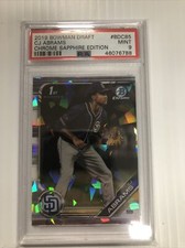 CJ Abrams 2019 Bowman Draft Chrome Sapphire Edition 1st Bowman #BDC85 PSA 9 Mint