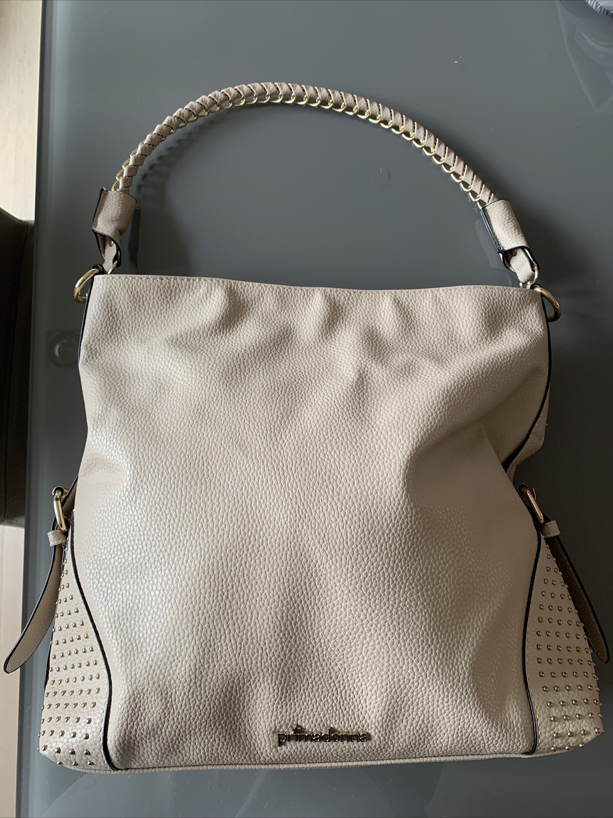 Borsa in ecopelle Beige e Decori Dorati - Primadonna Nuovo. AFFARE