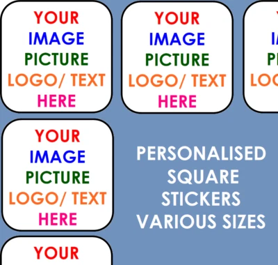 Personalised Business Name Stickers Thank You Seals Your Logo Labels Address SQ