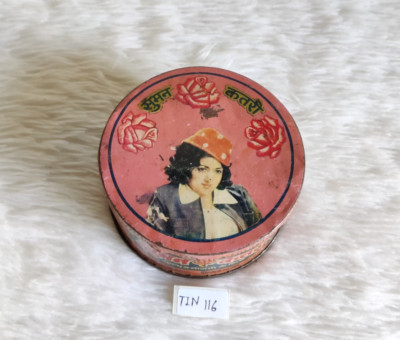 Vintage Hema Malini Grafiken Suman Katri Pan Masala Werbedose Dekor TIN116