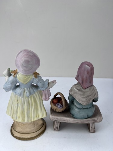 Girl Figurines HOMCO Ceramic harvest WOMAN Occupied Japan apple grape 2 - Picture 4 of 10