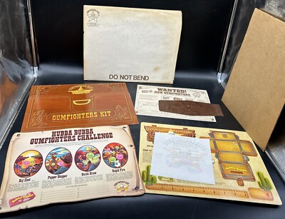 Hubba Bubba Gum Upholster Packet 1981 Gumfighters Kit Western Promo Merchandise 