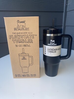 Naijel Graph x Stanley Quencher H2.0 Flowstate 30 oz Black Tumbler New / In Hand