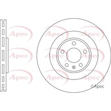 2x Brake Discs Vented For Audi Q8 4MN 3.0 55 TFSI Quattro Apec Red Rear
