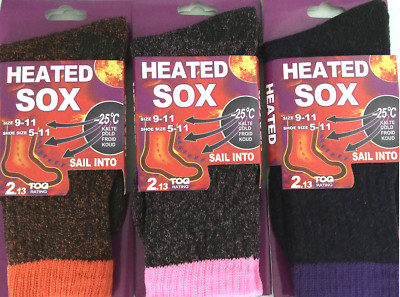 SOX Heavy Duty Thermal Crew Socks (2 Pairs) - Winter Warmth, 2.13 TOG