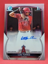 2023 Bowman Chrome Baseball Luis Torres 1st CPA-LT Base Prospect Auto 7_C