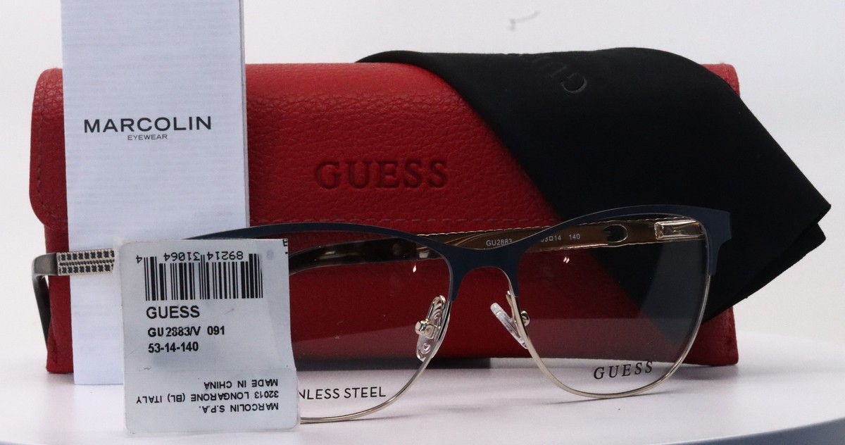 Guess GU2883 091 Matte Blue Square Womens Full Rim 