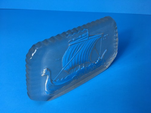 Langskip Warship Viking Ship Art Glass Paperweight ~ Norse Scandinavia - Picture 4 of 6