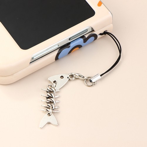 Y2K Creative Fishbone Phone Chain Metal Phone Lanyard Keycord - Zdjęcie 7 z 12