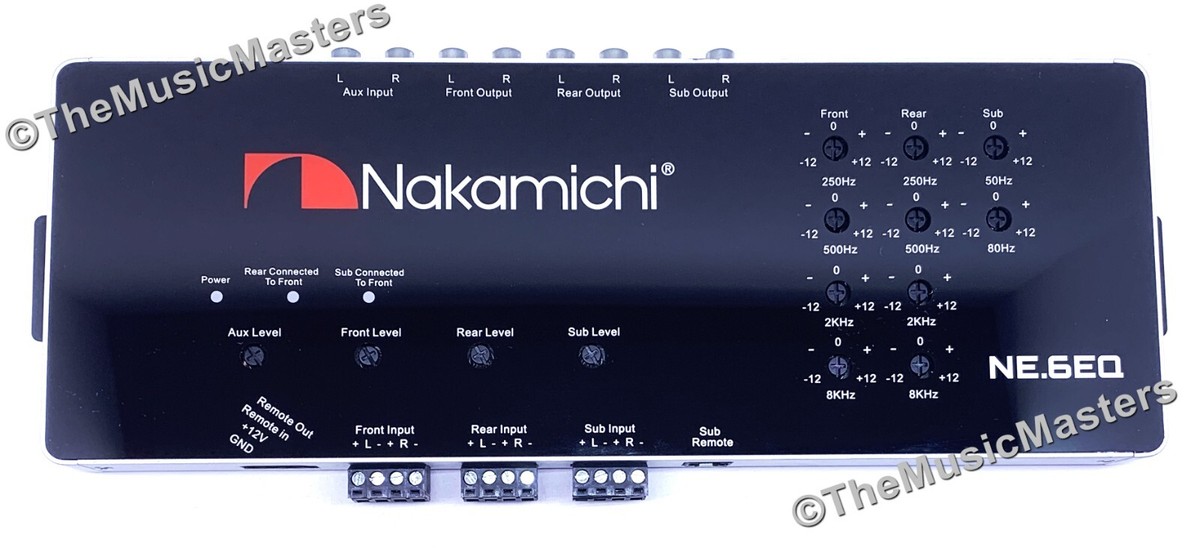 Nakamichi NE.6EQ ライン出力コンバーター Nakamichi NE8EQ Car Audio EQ 8 Band Equalizer Electronic Sub