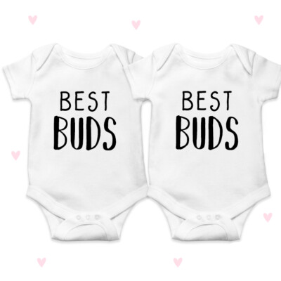 Best Buds Baby mitwachsendes passendes Set Zwillinge beste Freunde süße Neugeborene Geschenke
