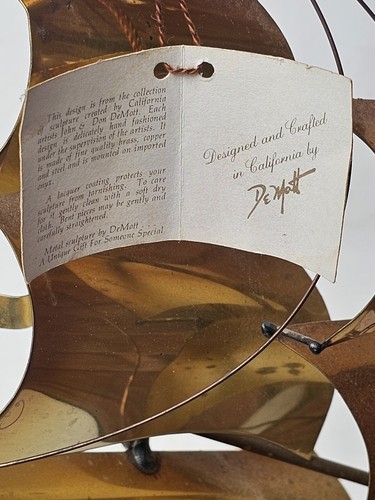 VINTAGE LARGE DEMOTT SHIP SCULPTURE HANDMADE MODERNIST SAIL SHIP SIGNED ORIGNAL - Bild 4 von 23