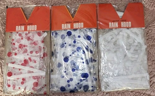 Vintage Retro Plastic Rain Bonnet For Pocketbook - Picture 4 of 4