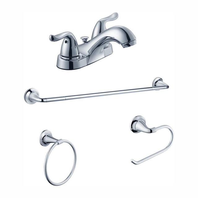 Aquasource 24898 Polished Brass 2 Handle 4 In Centerset Bathroom