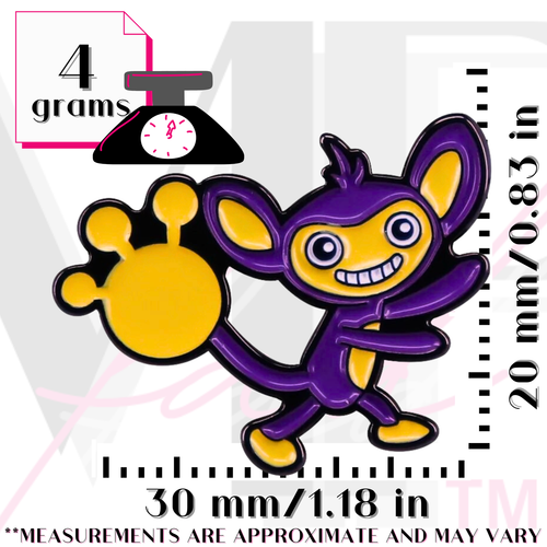 Pokemon Soft Enamel Pin Collectible Brooch Lapel Rubber Clutch POUNCING AIPOM - Picture 4 of 4
