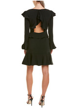 NWT JAY GODFREY dress 10 cutout back cocktail party evening black ruffle formal