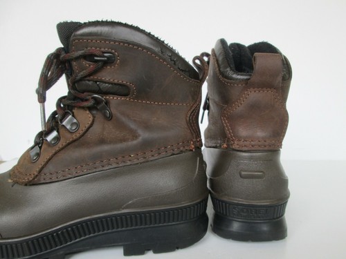 Sorel Womens Brown Leather Rubber Waterproof Boots Size 7 - Kaufman Canada - Picture 4 of 4