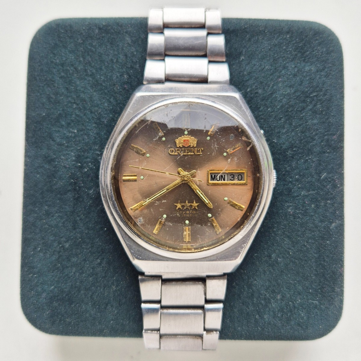 Vintage ORIENT tristar 3 star AAA crystal 469L1L-8D Japan Men