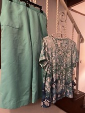 Alfred Dunner Spring Coordinates -Pants size 12,Top M-NWT