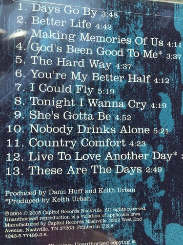 Be Here by Keith Urban (CD, Sep-2004, Capitol) - Picture 2 of 2