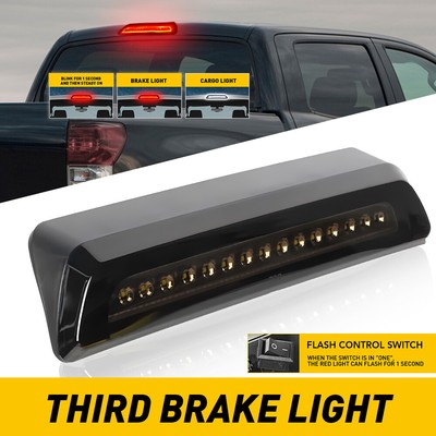 Smoked LED Strobe 3rd Brake Tail Light Cargo Lamp For 2007-2021 Toyota Tundra
