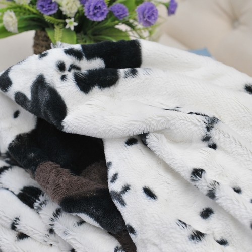 Cow Print Faux Fur Throw Blanket Double-Sided - Warm Fluffy Blanket Farmhouse - Picture 35 of 78