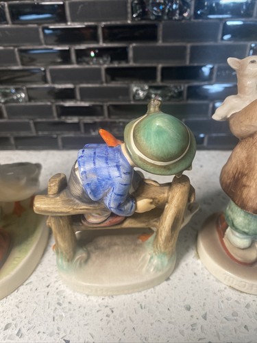 3 Goebel Hummel Figurine Goose Girl , Lamb Boy, Barnyard Hero Boy Rare - Picture 7 of 14