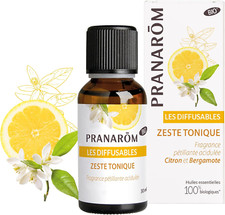 Parfum D'Ambiance Bio Zeste Tonique Huiles Essentielles Pour Diffusion Citron Et