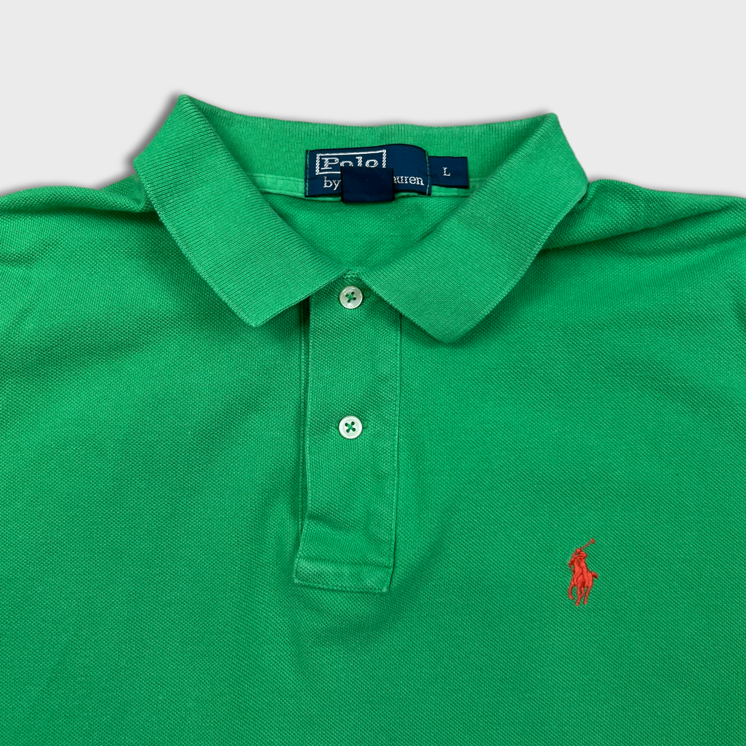 Polo Ralph Lauren vintage anni 90 camicia uomo grande verde pony cotone casual preppy