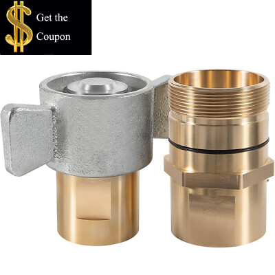 1-1/2'' NPT Wet-Line Wing Nut Hydraulic Quick Disconnect Coupler Coupling Kit