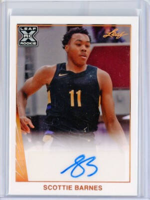 Scottie Barnes RC auto /50シリ 2021-22 Leaf Memories SCOTTIE BARNES AUTO Autograph RC Rookie Card