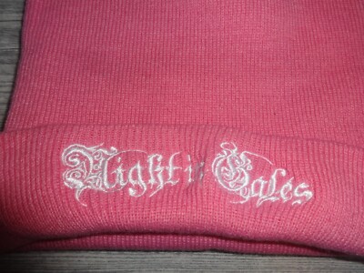 Night in Gales Death Metal Logo Beanie Hat Children of Bodom Pink White Entombed