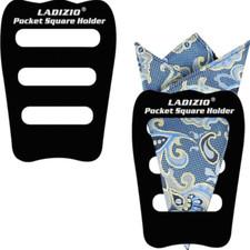 2 Pack Pocket Square Holder Keeper Organizer Pocket Squares for Men Prefolded