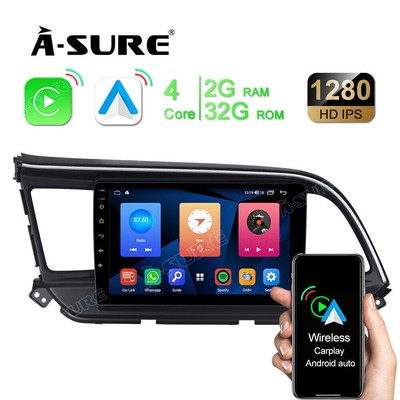 9'' Android 10 2+32GB Car Stereo Radio GPS DSP for Hyundai Elantra MK6 2019-2020
