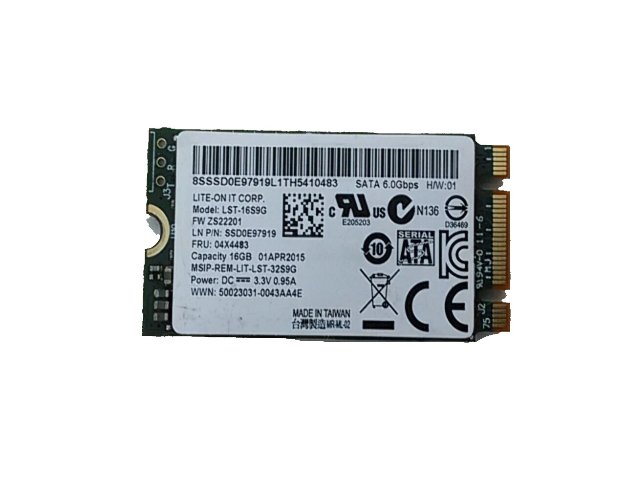 Interfaz M.2 16 GB unidades de estado sólido interno