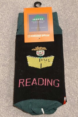 Irisgod Socks I d Rather Be Reading Crew NWT One Size Fits Most