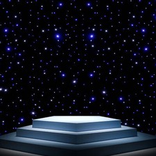 13ft x 13ft LED Curtain Light LED Star Curtain Backdrop White  Blue LED Stage