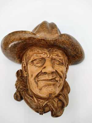 Vintage Bossons 'Rawhide' Chalkware Head - Western Cowboy
