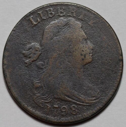 1798 Draped Bust Large Cent - 1st Hair Style - US 1c Copper Coin