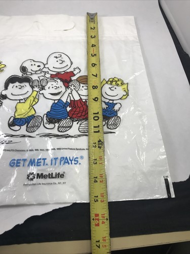 Borsa shopping Peanuts Met Life Insurance da collezione omaggio pubblicità Snoopy - Foto 12 di 12
