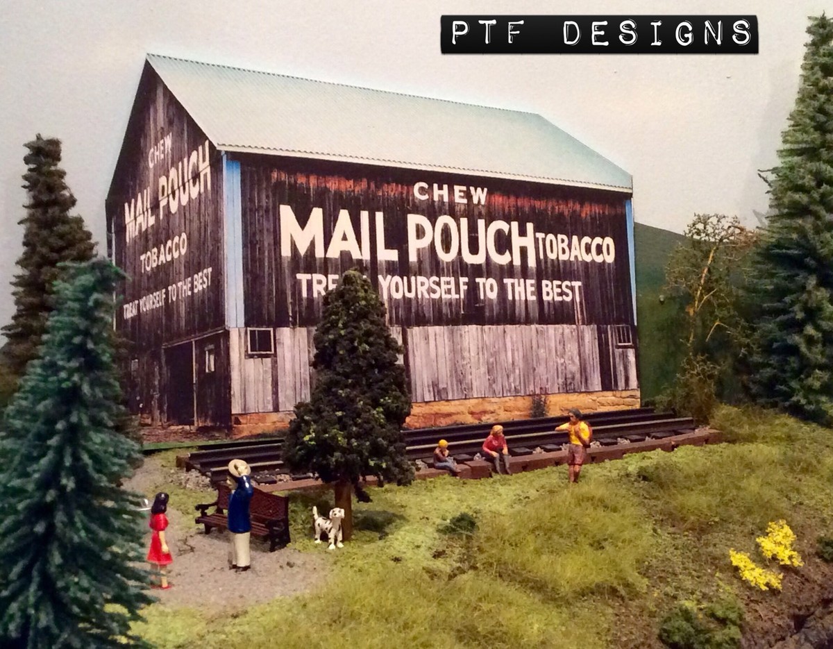 N Scale Scratch Built TOBACCO BARN Farm Building Front/Flat 1:160