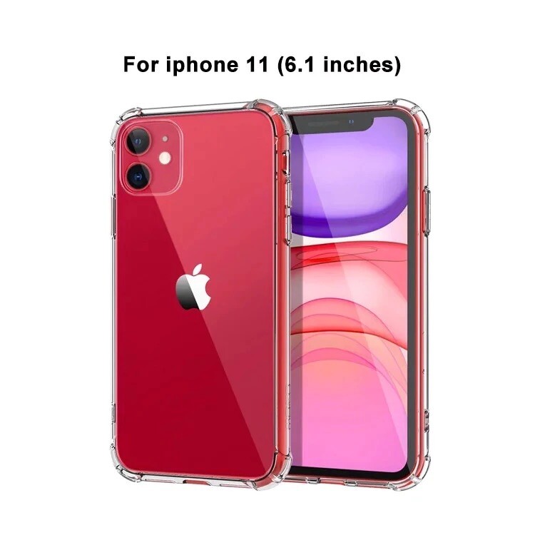 APPLE IPHONE 11 CLEAR SLIM PROTECTIVE SHOCKPROOF SOFT PHONE CASE