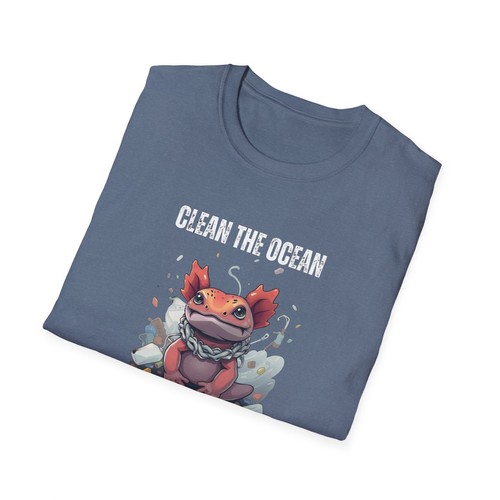 Axolotl Save the Ocean T-Shirt | Wildlife Lover Tee Conservation & Activist Gift - Picture 37 of 57