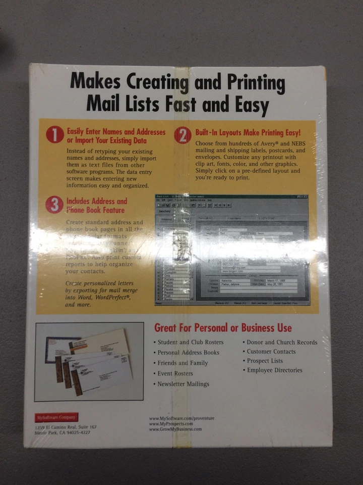 ProVenture Mail List - CD-ROM Windows 95 NiB New MySoftware Company 1998 - Image 2 of 4