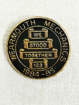 NUM Miners Strike Badge Wearmouth Mechanics Emaille Abzeichen 1984/85. KOSTENLOSER UK-VERSAND