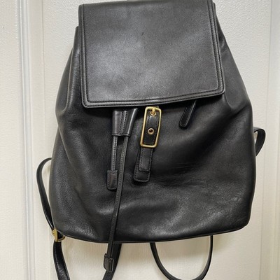 Vintage Coach Legacy leatherware Black leather backpack 