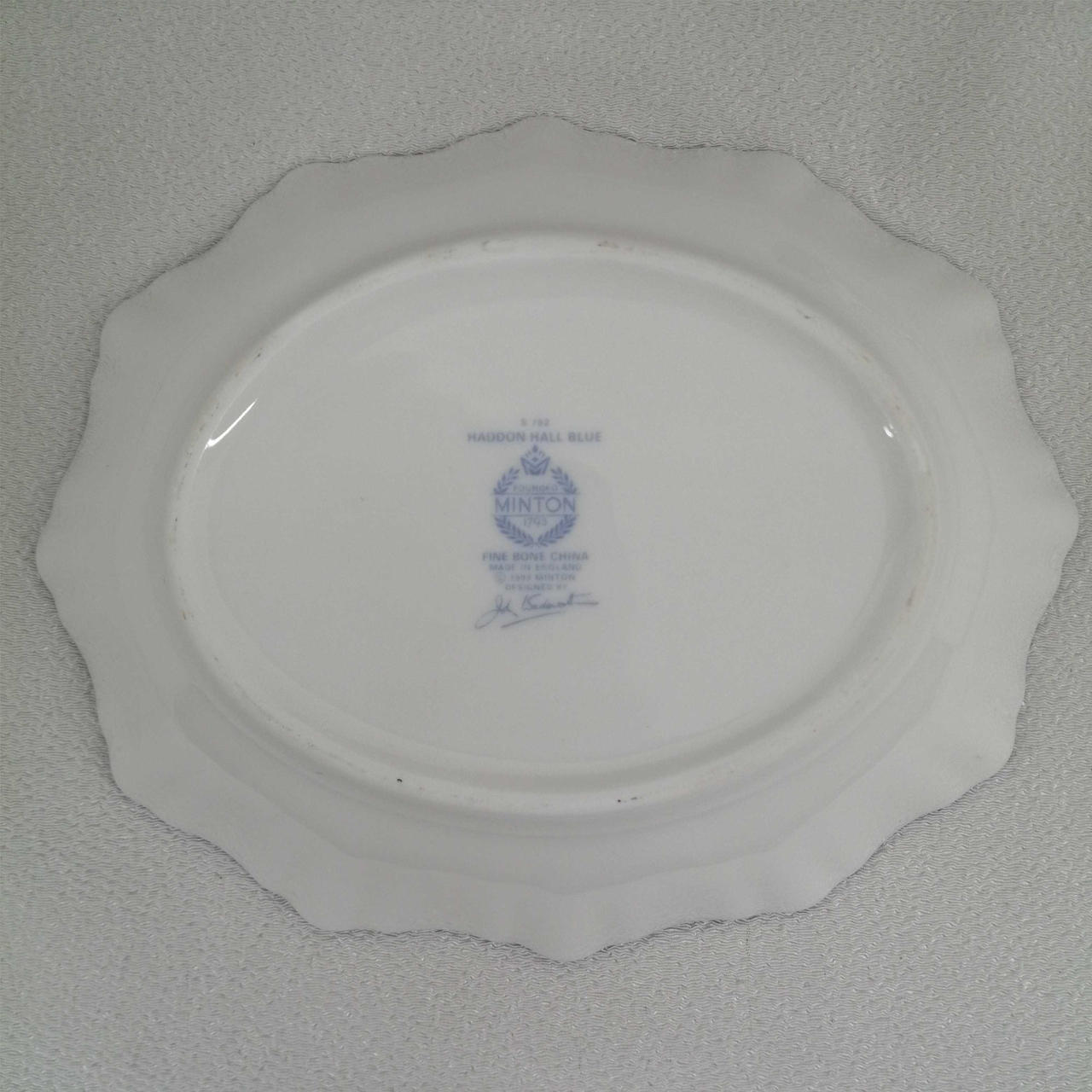 Minton Haddon Hall Blue Plate L12cm×W15cm Bone china Floral made in England used eBay